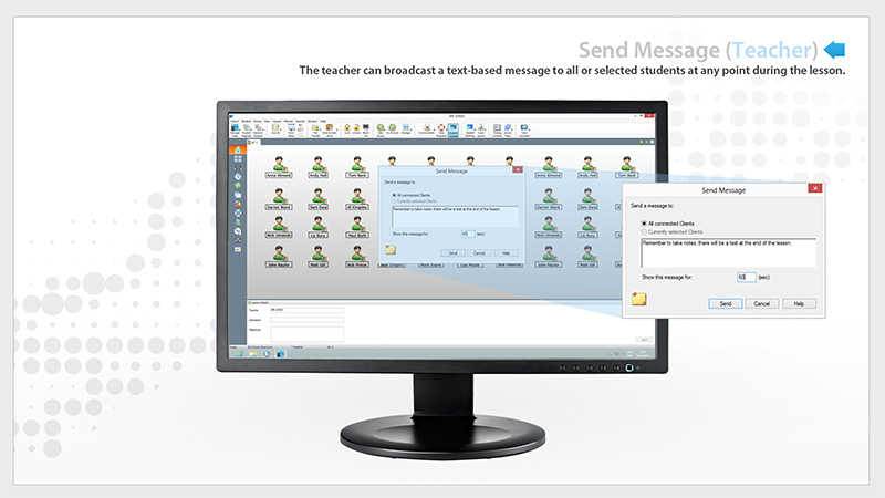 Send Messages to Students - Instructor Broadcast of  Key Messages/Reminders to Class - SoftLINK For Chromebook